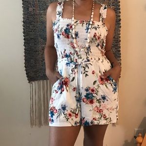 Lily Rose white floral Romper